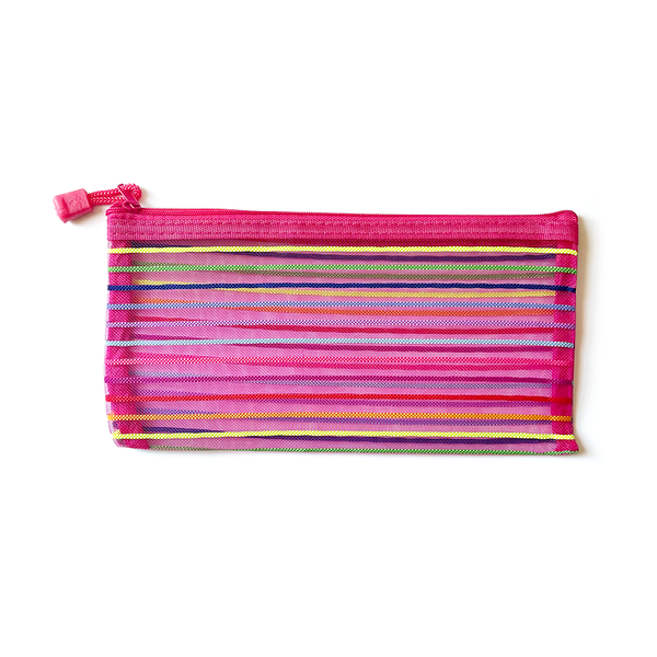 Rainbow Stripe Zipper Pouch