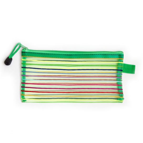 Rainbow Stripe Zipper Pouch