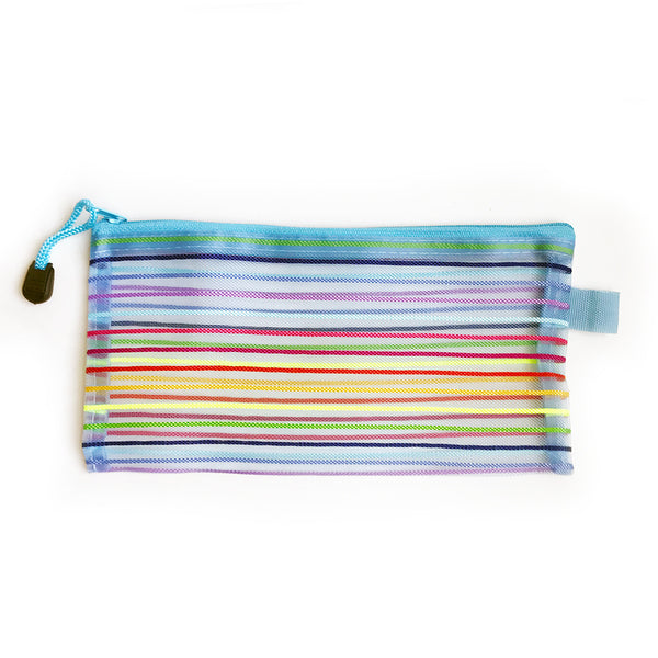 Rainbow Stripe Zipper Pouch