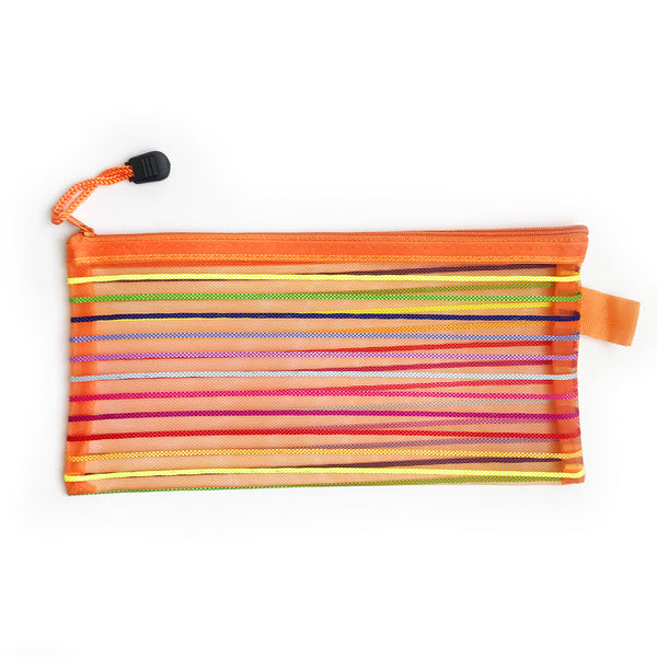 Rainbow Stripe Zipper Pouch