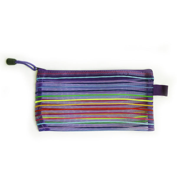 Rainbow Stripe Zipper Pouch