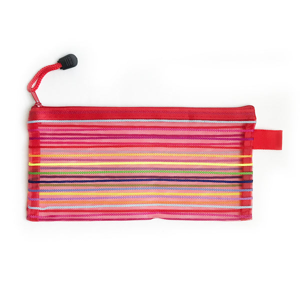 Rainbow Stripe Zipper Pouch