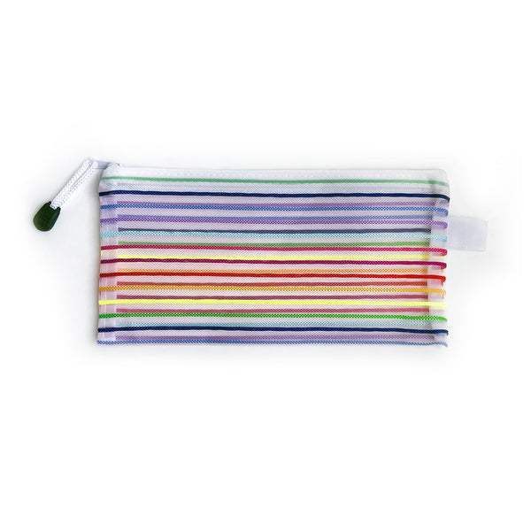 Rainbow Stripe Zipper Pouch