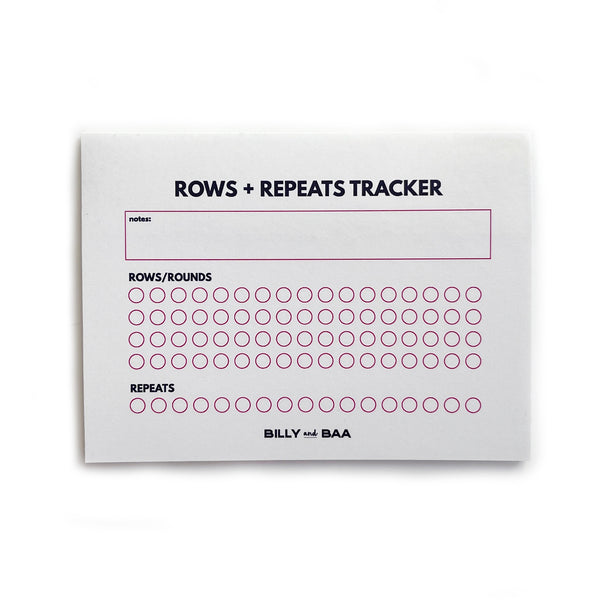 Rows + Repeats Tracker Knitting Sticky Notes