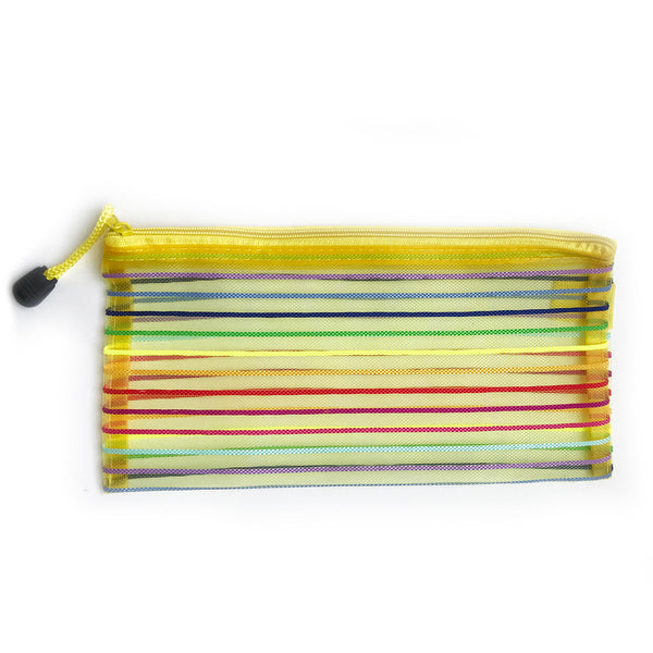 Rainbow Stripe Zipper Pouch