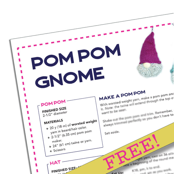 Pom Pom Gnome Pattern