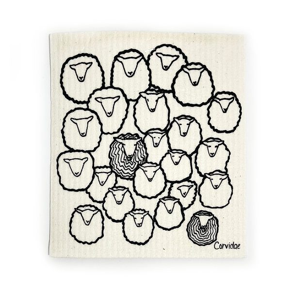 Sheep Herd Swedish Dishcloth