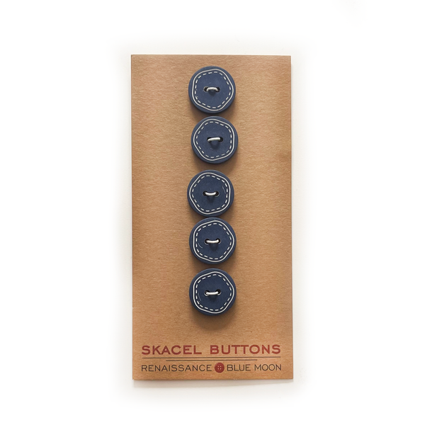 Blue Stitch Buttons